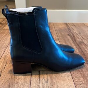 Franco Sarto Black Leather Bootie size 10